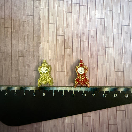 Lily minis-dollhouse miniature metal clock model