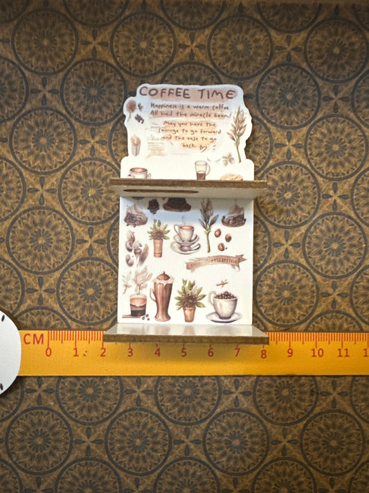 Lily minis-dollhouse miniature Coffee wooden rack