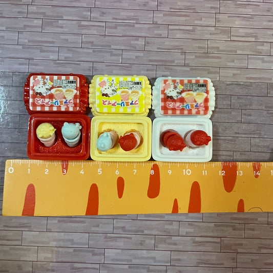 Lily minis-dollhouse miniature HK ice cream sets 3 sets