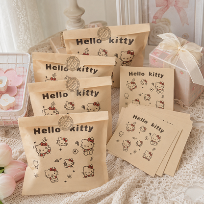 Lily_Hello Kitty Kraft Paper Gift Bags with Matching Stickers