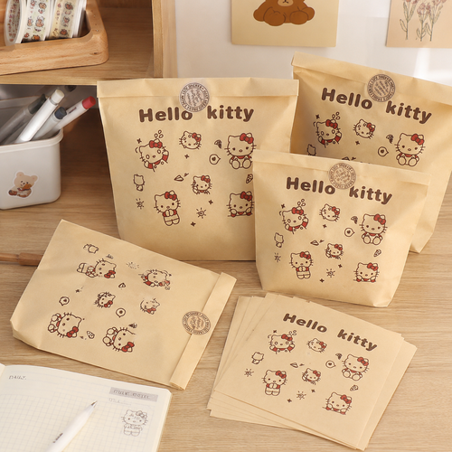 Lily_Hello Kitty Kraft Paper Gift Bags with Matching Stickers