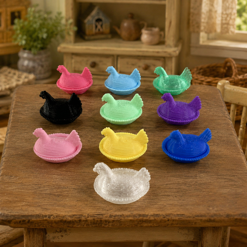 Lily minis-dollhouse Rooster Bowl