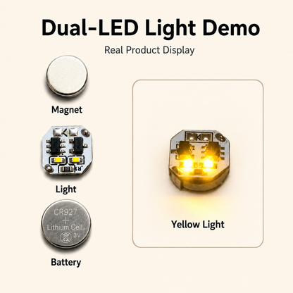 Lily_Mini Wireless Magnetic Control LED Light Set (Dual-LED Version)