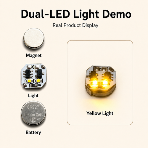 Lily_Mini Wireless Magnetic Control LED Light Set (Dual-LED Version)