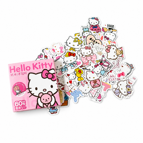 Lily's Pick-Cute Cartoon Anime Waterproof Sticker Pack - 60pcs