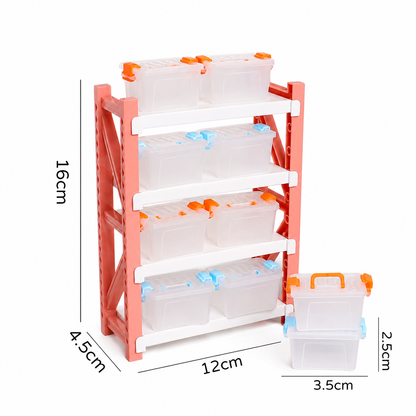 Lily minis-dollhouse Multi layer storage shelves