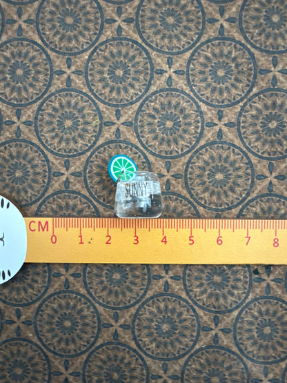 Lily minis-dollhouse miniature Lime iced drink