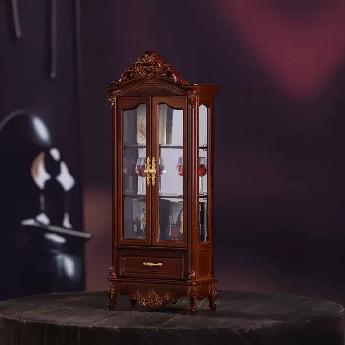 Lily minis-dollhouse miniature Retro European cabinet set