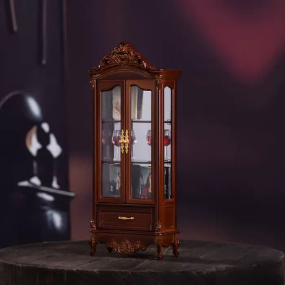 Lily minis-dollhouse miniature Retro European cabinet set