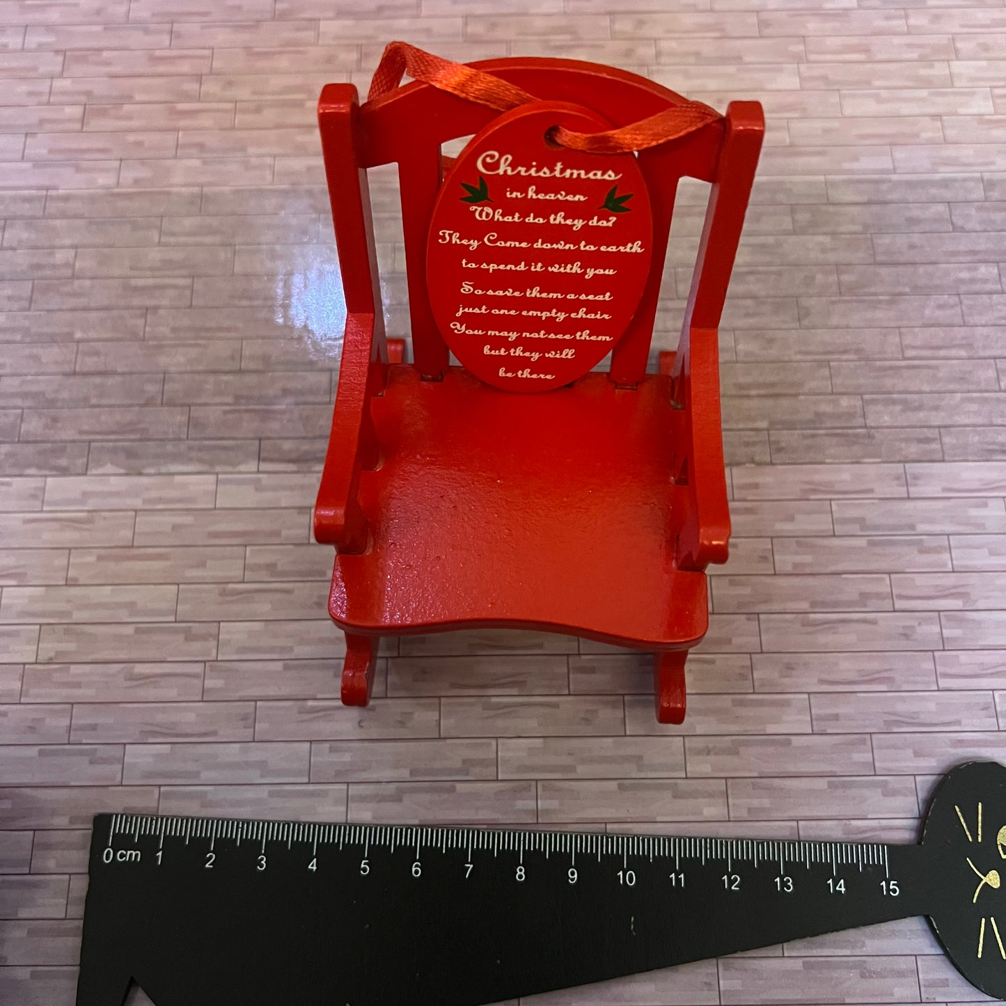 Lily minis-dollhouse miniature red rocking chairs 2 pcs