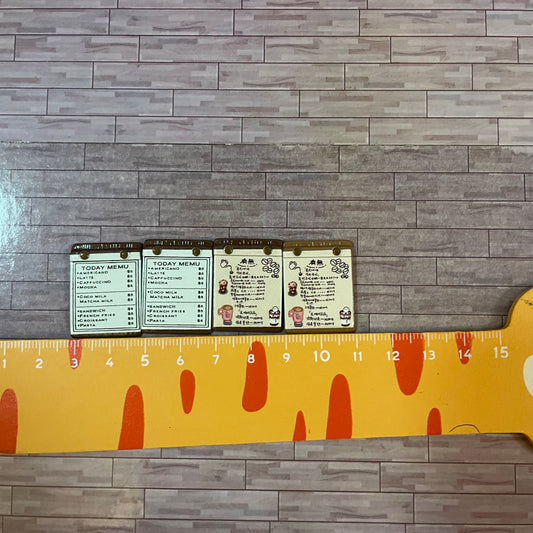 Lily minis-dollhouse miniature menu 4 pcs