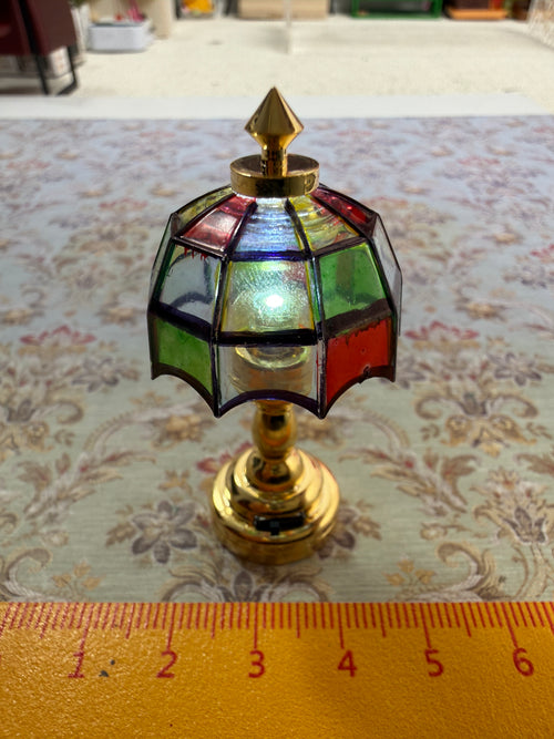 Lily minis-dollhouse miniature metal lamp real work