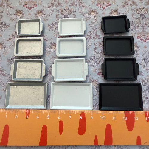 Lily minis-dollhouse miniature metal plate sets 4 pcs