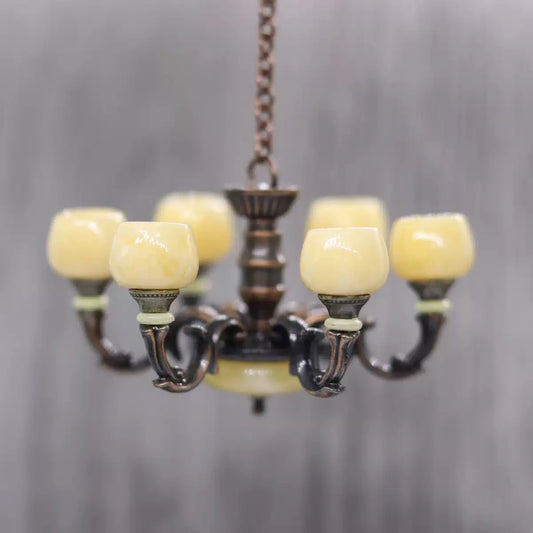 Lily minis-dollhouse miniature Alloy chandelier