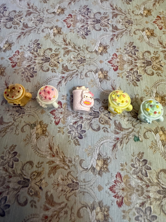 Lily minis-dollhouse miniature HK cup ice cream set 5 pcs
