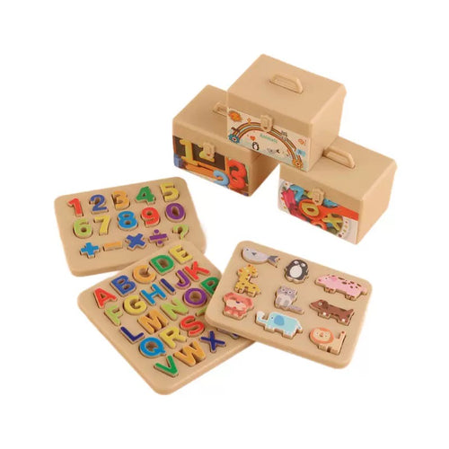 Lily minis-dollhouse English alphabet puzzle storage box