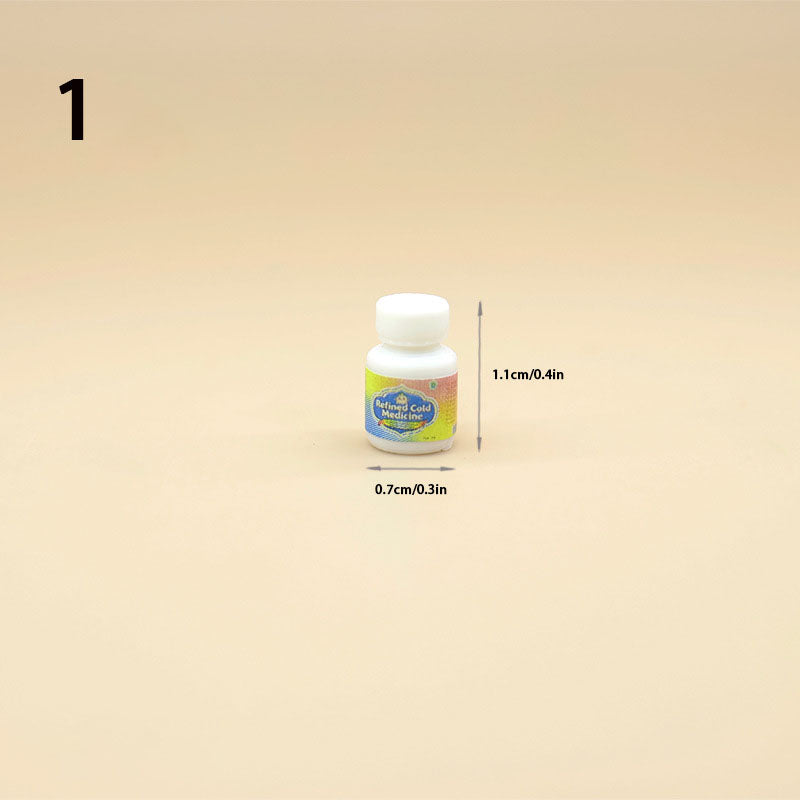 Lily minis-dollhouse Miniature medicine bottle 2PCS