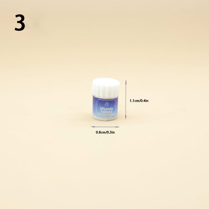 Lily minis-dollhouse Miniature medicine bottle 2PCS