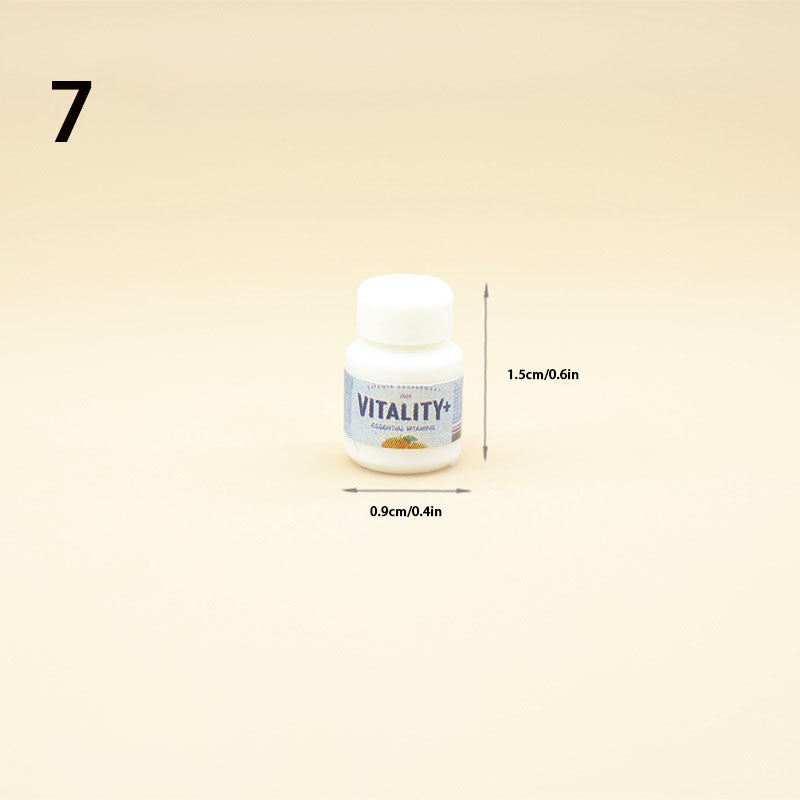 Lily minis-dollhouse Miniature medicine bottle 2PCS