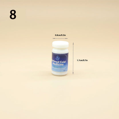 Lily minis-dollhouse Miniature medicine bottle 2PCS
