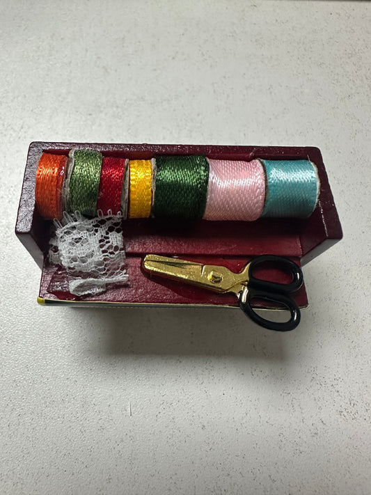 Lily minis-dollhouse  Lace Needlework Cabinet