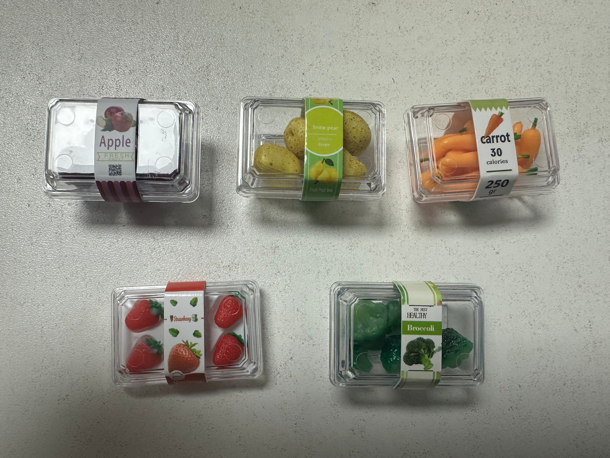 Lily minis-dollhouse Miniature Fruit and Vegetable Boxes 1pcs Random style