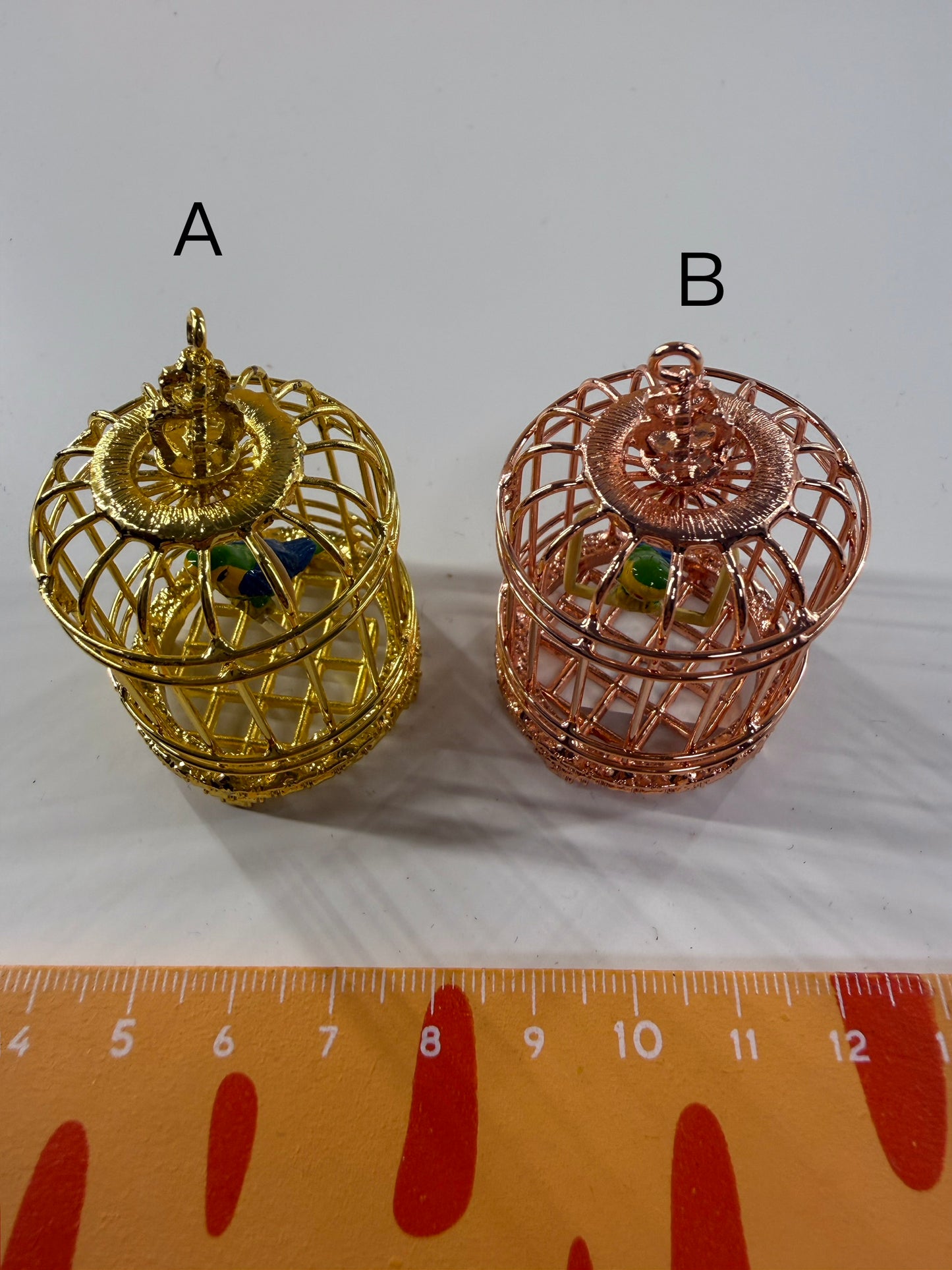 Lily minis-dollhouse Metal bird cage