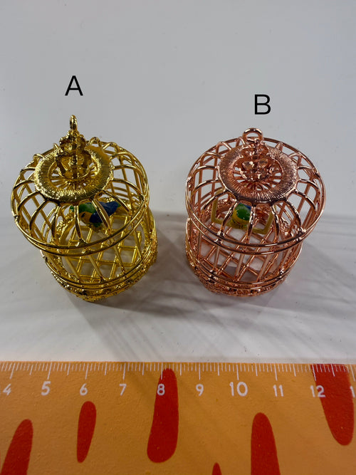 Lily minis-dollhouse Metal bird cage