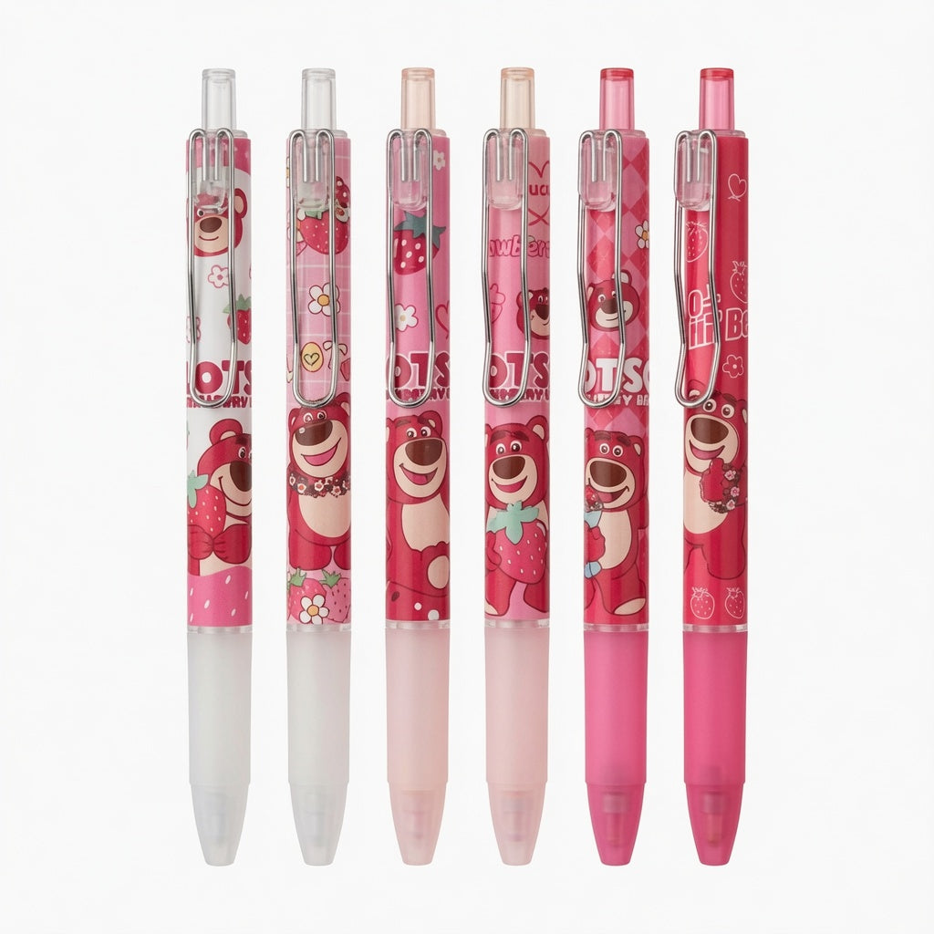 Lily's Pick-Strawberry Bear pen 6pcs