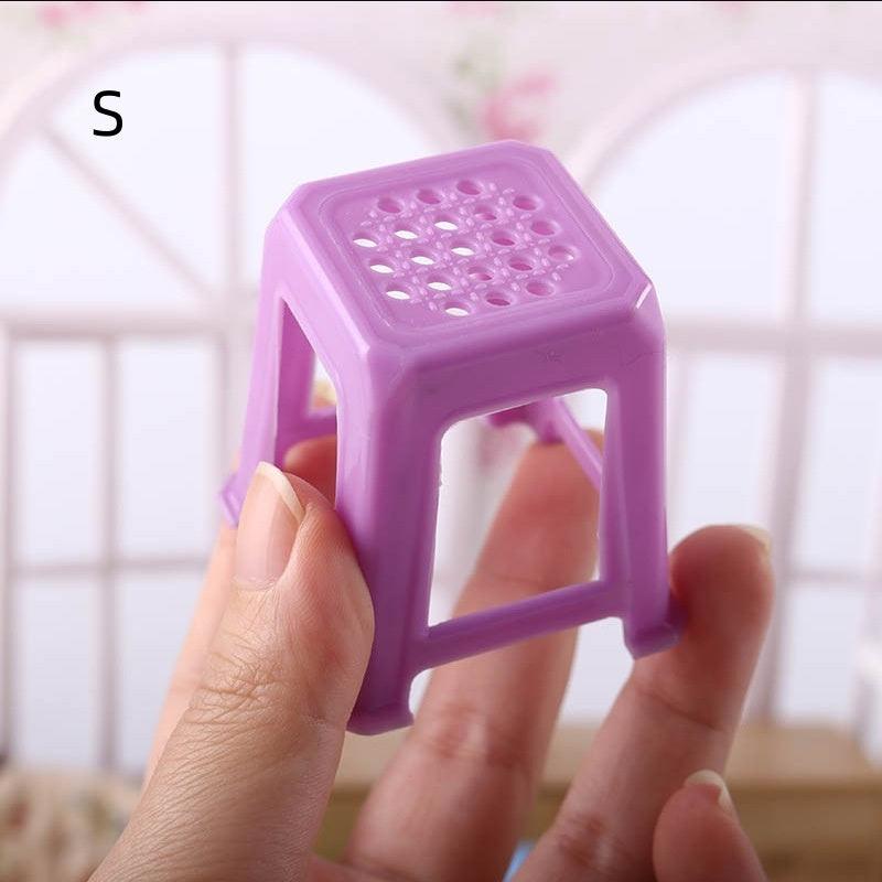 Miniature Candy Toy Mahjong Table Chair Mini Model 112 Points Ob11 Classic Red Stool